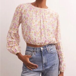 Z Supply Sandstone Nylon Floral top Size Large